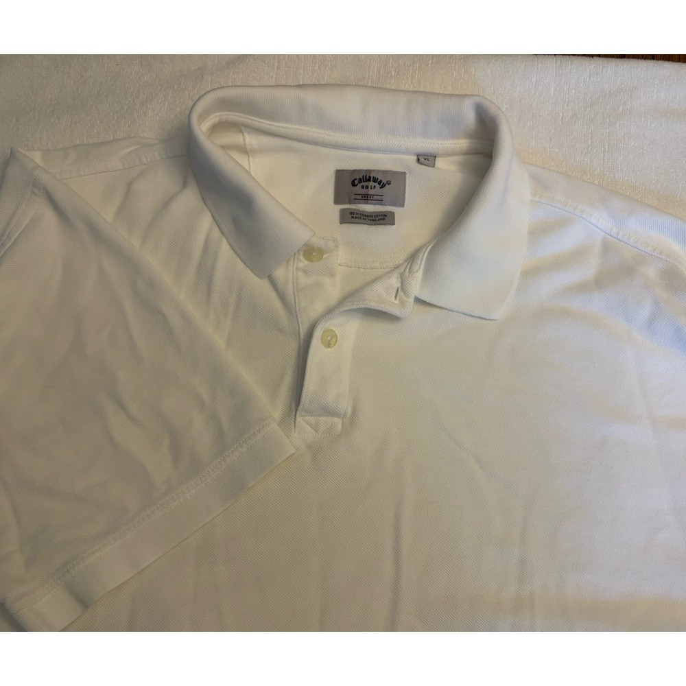 Callaway Golf Sport‎ White XL Men's Polo Short Sleeve Shirt